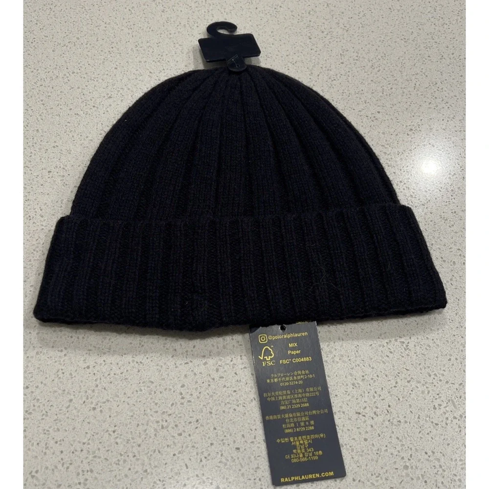 Polo Ralph Lauren Men's Skull Cap Beanie Winter Hat Color Navy O/S NWT